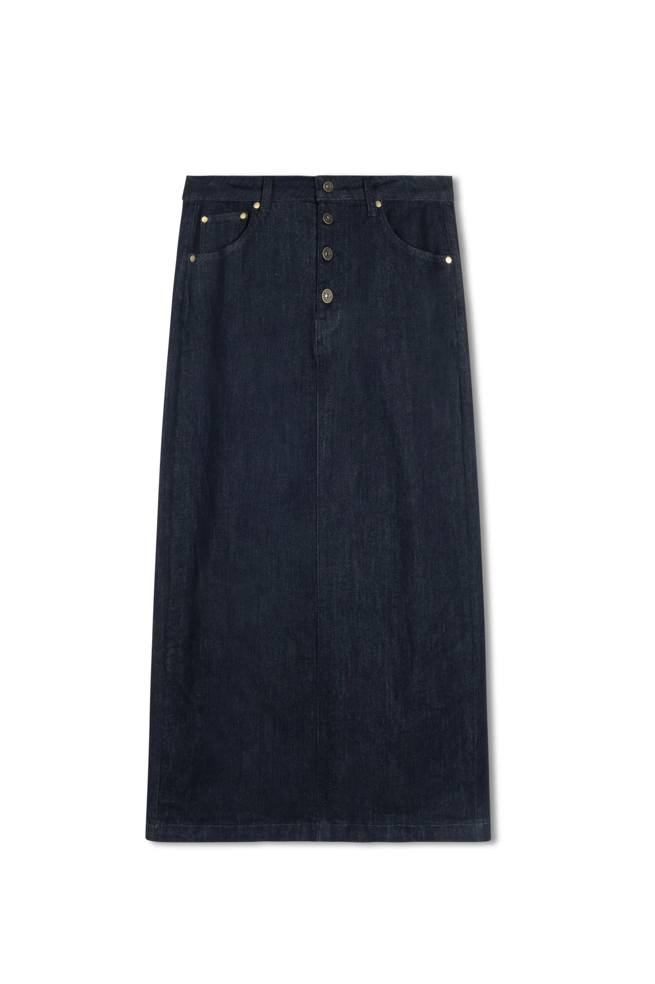 Hd Exposed Button Detail Skirt - Image 4