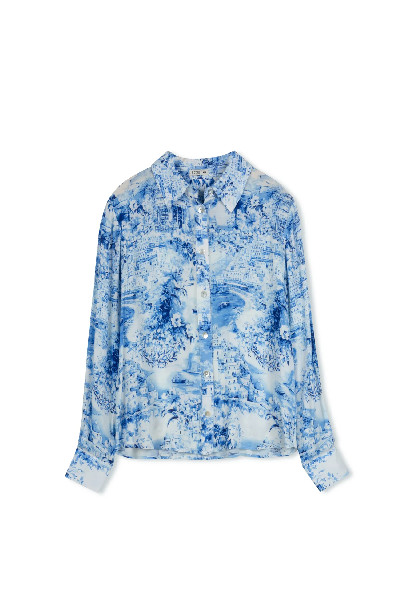 POINT GEORGETTE BUTTON UP BLOUSE - Image 6
