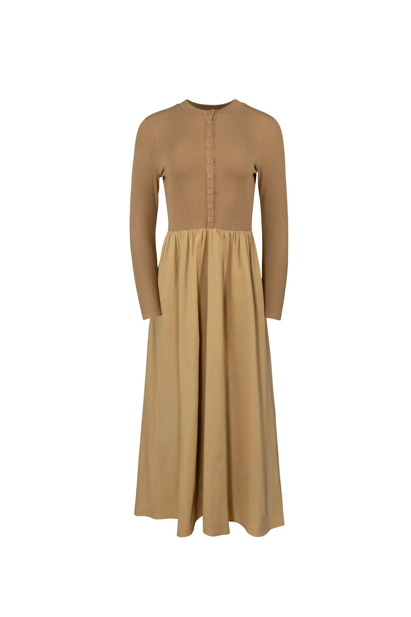 POINT MIXED POPLIN DRESS - Image 6